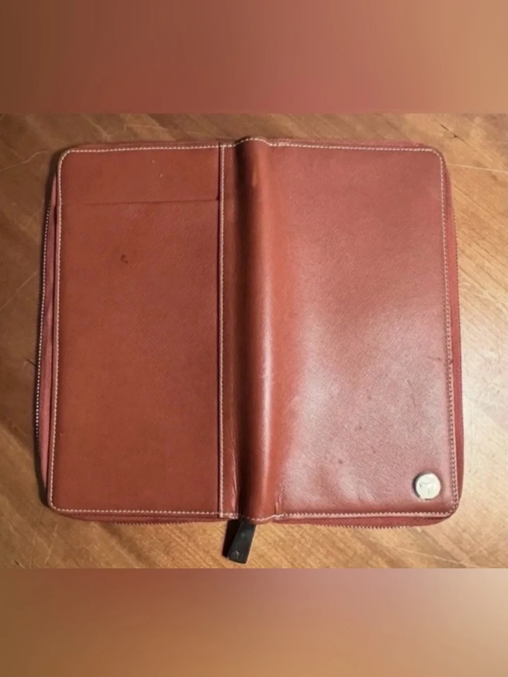 TechnoMarine Leather Zip Around Organizer Wallet (Fits a Travelers Notebook)